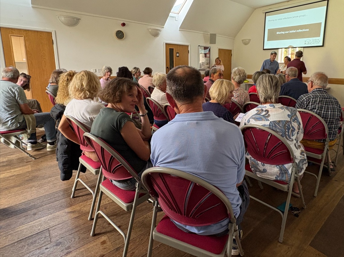 Cheam residents discuss the People's Emergency Briefing